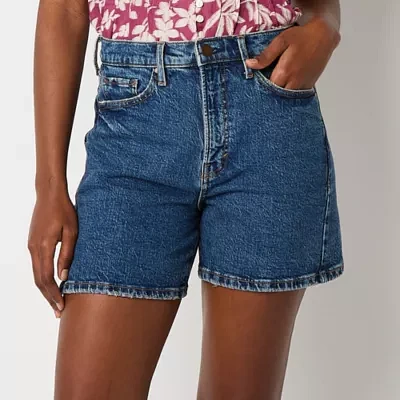 a.n.a Relaxed Womens High Rise Denim Short