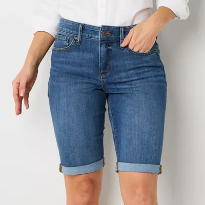 St. John's Bay Womens Mid Rise Bermuda Short