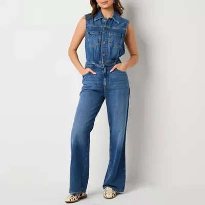 a.n.a Drapey Womens Sleeveless Jumpsuit