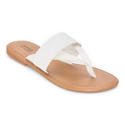 a.n.a Womens Woven Band Slide Sandals