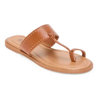 a.n.a Womens Studded Toe Strap Slide Sandals
