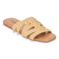 a.n.a Womens Crochet Strap Slide Sandals