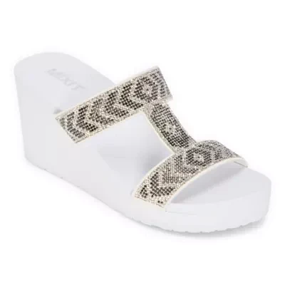 Mixit Womens Chevron H Band Wedge Sandals