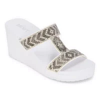 Mixit Womens Chevron H Band Wedge Sandals