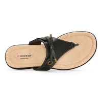 St. John's Bay Womens Arden T-Strap Flat Sandals