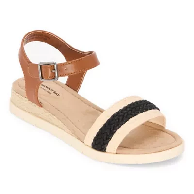 St. John's Bay Womens Lower Ankle Strap Flat Sandals