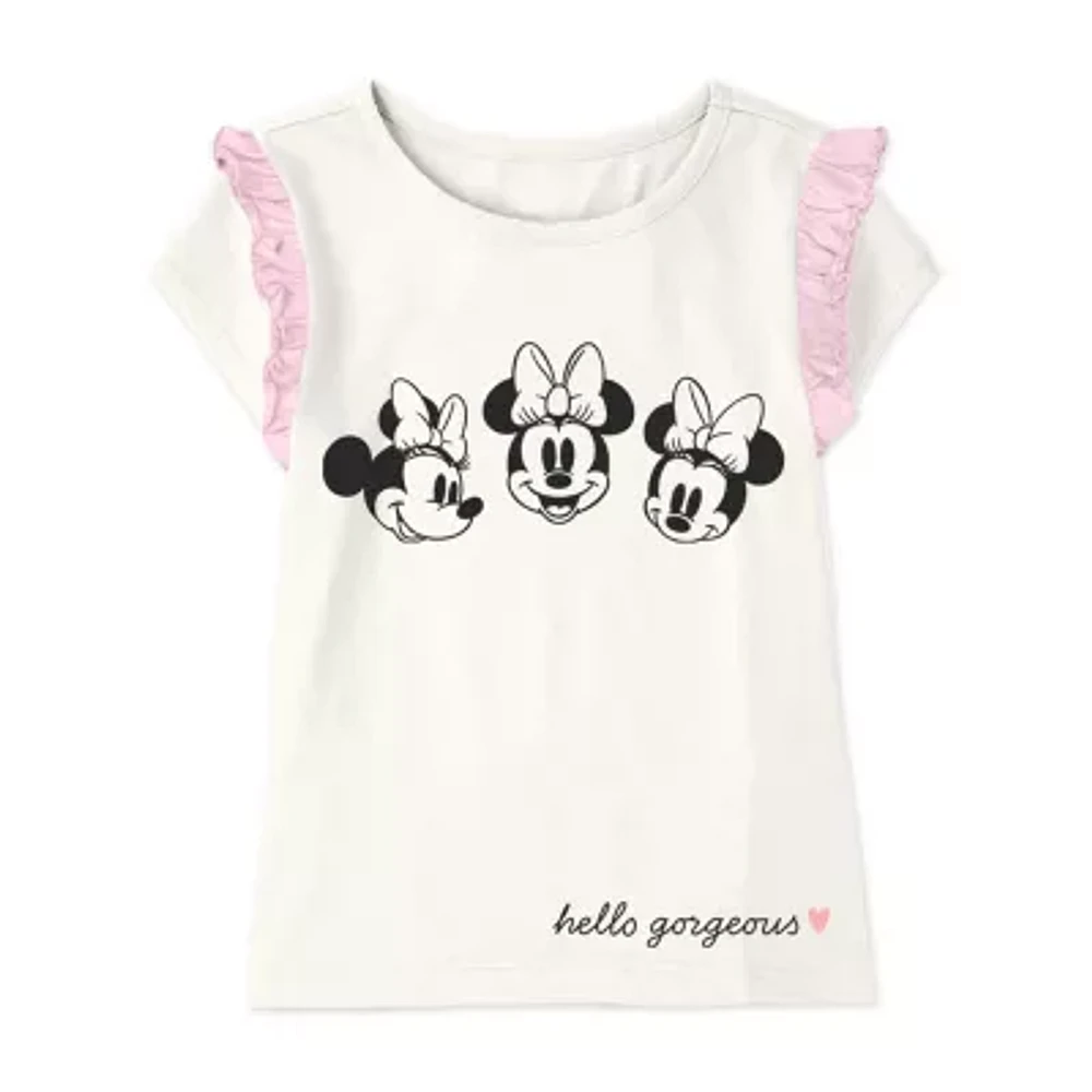 Xtreme Toddler Girls Crew Neck Short Sleeve Minnie Mouse Graphic T-Shirt