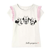 Xtreme Toddler Girls Crew Neck Short Sleeve Minnie Mouse Graphic T-Shirt