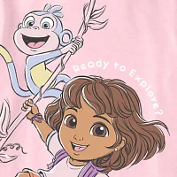 Xtreme Toddler Girls Crew Neck Short Sleeve Dora the Explorer Graphic T-Shirt