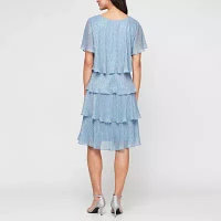 S. L. Fashions Womens Short Sleeve Shift Dress