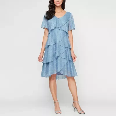 S. L. Fashions Womens Short Sleeve Shift Dress