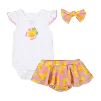 Baby Essentials Girls 3-pc. Short Set