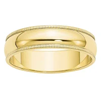 6MM 10K Gold Wedding Band