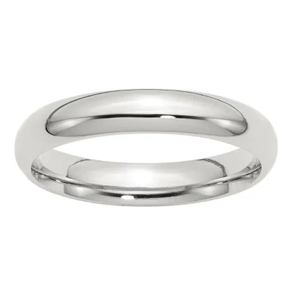 Personalized 4MM Sterling Silver Wedding Band