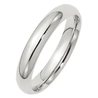 Personalized 4MM Sterling Silver Wedding Band