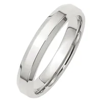 Personalized 4MM Sterling Silver Wedding Band