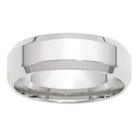 Personalized 7MM Sterling Silver Wedding Band