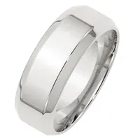 Personalized 8MM Sterling Silver Wedding Band