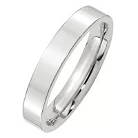 Personalized 4MM Sterling Silver Wedding Band