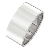 Personalized 10MM Sterling Silver Wedding Band