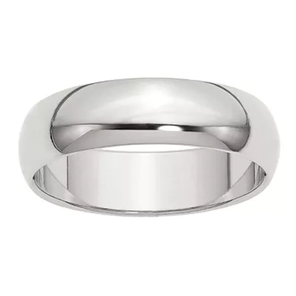 6MM Sterling Silver Wedding Band