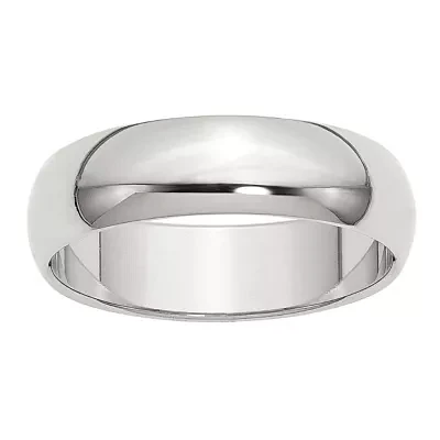 6MM Sterling Silver Wedding Band
