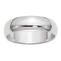 6MM Sterling Silver Wedding Band