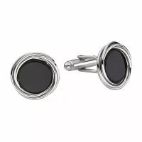 Love Knot Onyx Stone Cuff Links