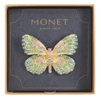 Monet Jewelry Crystal Butterfly Pin