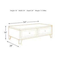 Signature Design by Ashley® Chazney 2-Drawer Lift-Top Coffee Table