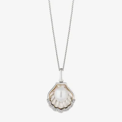 Enchanted Disney Fine Jewelry Womens Diamond Accent White Sterling Silver Pendant Necklaces