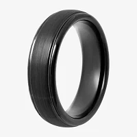 Men's 6mm Black Tungsten Carbide Ring