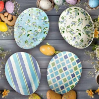 Certified International Easter Morning 4-pc. Earthenware Appetizer Plate