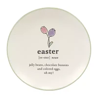 Certified International Easter Words 4-pc. Stoneware Appetizer Plate