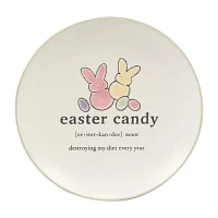 Certified International Easter Words 4-pc. Stoneware Appetizer Plate