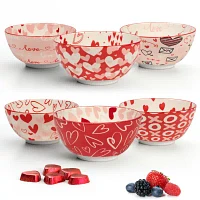 Certified International Valentine's Day 6-pc. Porcelain Cereal Bowl