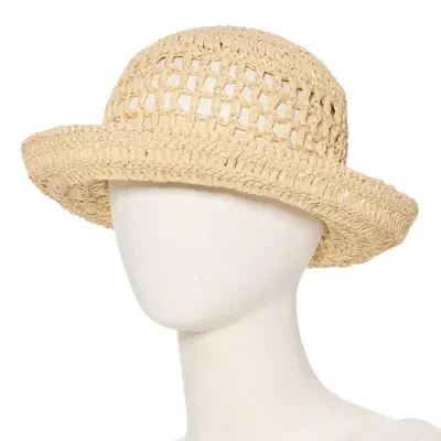 a.n.a Open Weave Straw Womens Bucket Hat