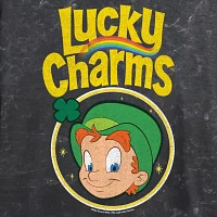 Juniors Lucky Charms Cropped Tee Womens Crew Neck Short Sleeve Graphic T-Shirt