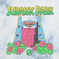 Juniors Jurassic Park Cropped Tee Womens Crew Neck Short Sleeve Graphic T-Shirt