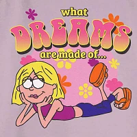 Juniors Lizzie Mcguire What Dreams Are Made Of Sweatshirt Womens Crew Neck Short Sleeve