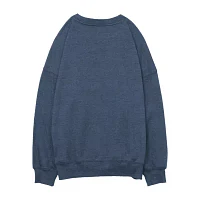 Juniors Flounder Womens Crew Neck Long Sleeve The Little Mermaid Sweatshirt