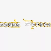 (I2,I) 1/4 CT. T.W. Lab Grown White Diamond 14K Gold Over Silver 8 Inch Tennis Bracelet