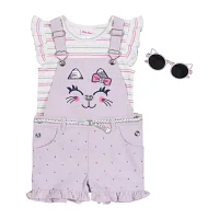 Little Lass Toddler Girls 2-pc. Shortall Set