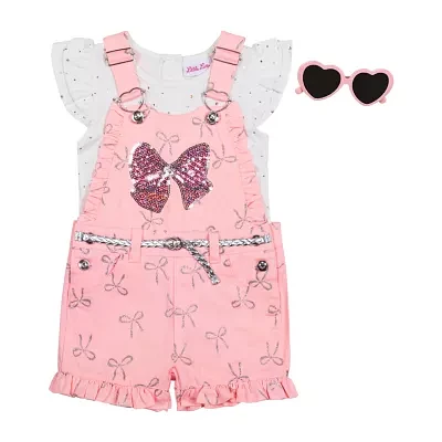 Little Lass Toddler Girls 3-pc. Shortall Set