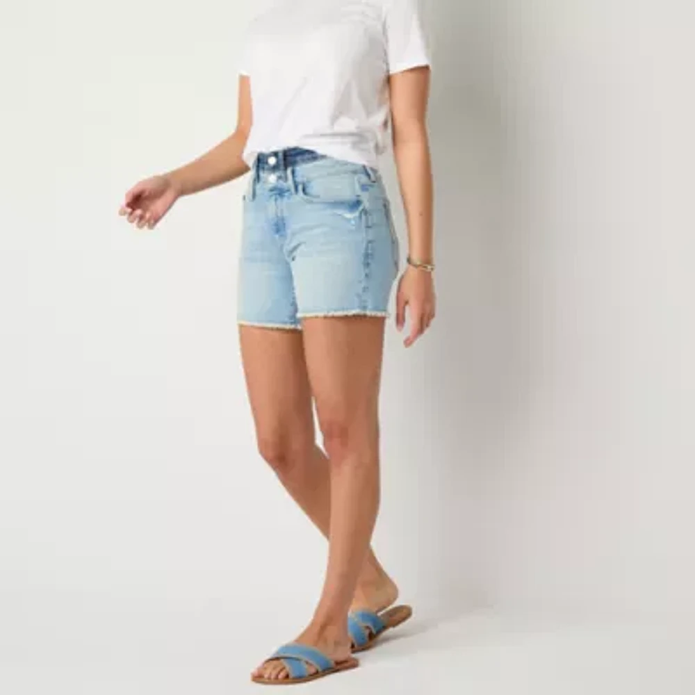 a.n.a Womens High Rise 5" Denim Short