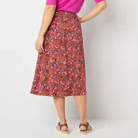 St. John's Bay Womens Midi A-Line Skirt