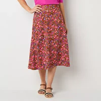 St. John's Bay Womens Midi A-Line Skirt