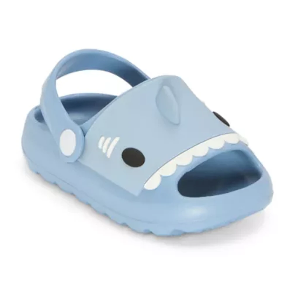 Okie Dokie Shark Toddler Boys Slide Sandals