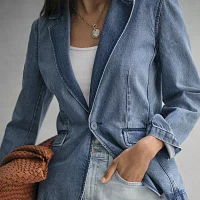 a.n.a Denim Womens Regular Fit Blazer