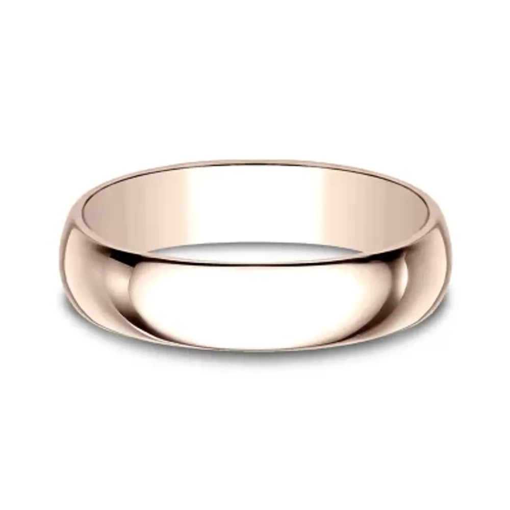 Mens 5mm 14K Rose Gold Wedding Band